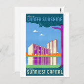 オーストラリア・パース復元ヴィンテージ旅行ポスター ポストカード (正面/裏面)