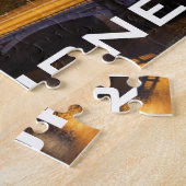 オーストラリア、ビクトリア、メルボルン、スカイライン ジグソーパズル (側面)