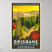 オーストラリア・ブリスベン旅行ポスター ポスター (正面)