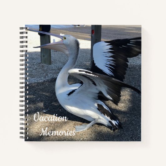 オーストラリア；ペリカン – 旅行 ノートブック (正面)