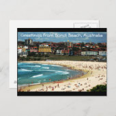 オーストラリア,ボンディビーチからの挨拶 ポストカード (正面/裏面)
