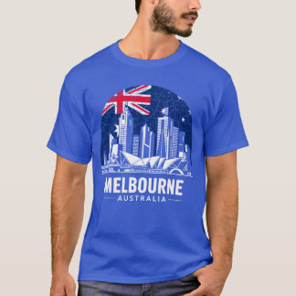 オーストラリア メルボルン市旗 ギフト Tシャツ