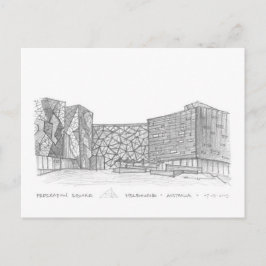 オーストラリア，メルボルン，フェデレーションスクエア ポストカード