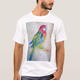 オーストラリア・ロゼラ・パロット・ウォーター・カラー・アートTシャツ Tシャツ