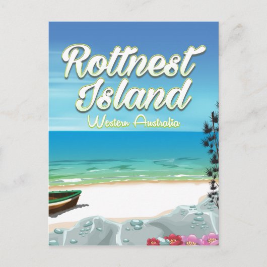 オーストラリア ロットネスト島 海 旅行 ポスター ポストカード (正面)