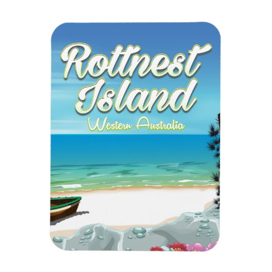 オーストラリア ロットネスト島 海 旅行 ポスター マグネット (縦)