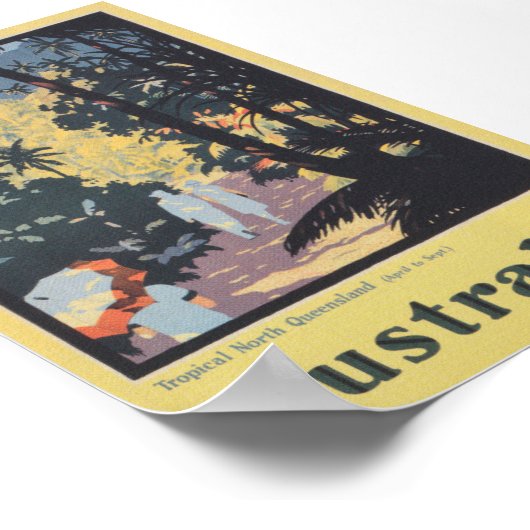 オーストラリア・ヴィンテージ旅行ポスター ポスター (角)