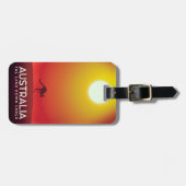 オーストラリア「下の土地」休暇プリント。 ラゲッジタグ (正面横)