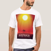 オーストラリア " 下の方の土地" 旅行のプリント Tシャツ (正面)