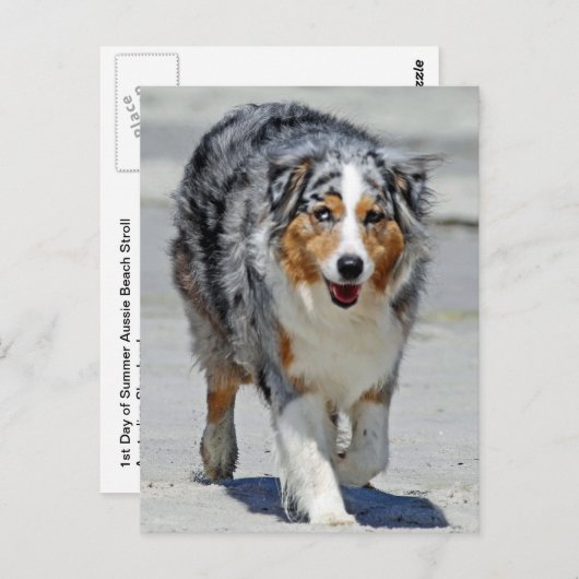 オーストラリア – 夏の1日目のビーチ散歩 ポストカード (正面/裏面)