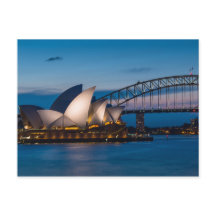 オーストラリア，夜のシドニーの街並み