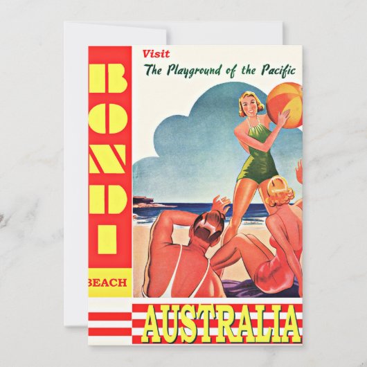オーストラリア – 太平洋の遊び場，ボンディビーチ カード (正面)