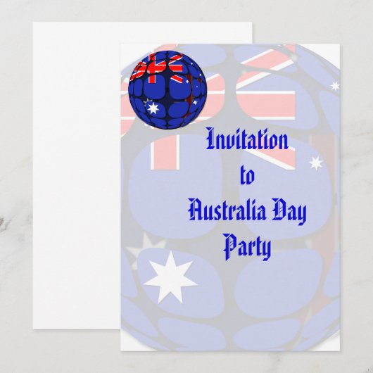 オーストラリア 招待状 (正面/裏面)