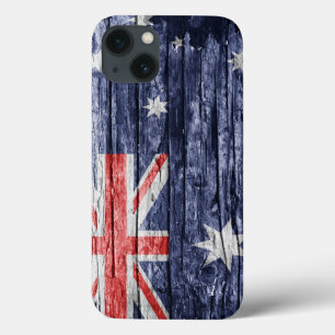 オーストラリア 木製の旗 iPhone 13ケース