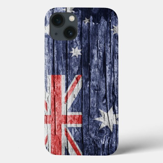 オーストラリア 木製の旗 Case-Mate iPhoneケース (裏面)