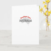 オーストラリア-漏斗くもの巣のくもからの挨拶 カード (黄色い花)