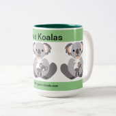 オーストラリア – 私はKOALASを愛している – 有袋島 – 自然 ツートーンマグカップ (正面右)