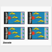 オーストラリア 長方形シール (シート)