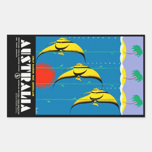 オーストラリア 長方形シール (正面)