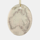 オーストラリア(1848年)のヴィンテージの地図 セラミックオーナメント (右)