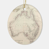 オーストラリア(1848年)のヴィンテージの地図 セラミックオーナメント (左)