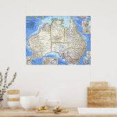 "オーストラリア： 1963/heute - Detailerte Karte ... ポスター (キッチン)