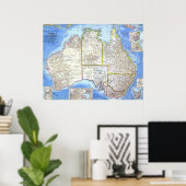 "オーストラリア： 1963/heute - Detailerte Karte ... ポスター (ホームオフィス)