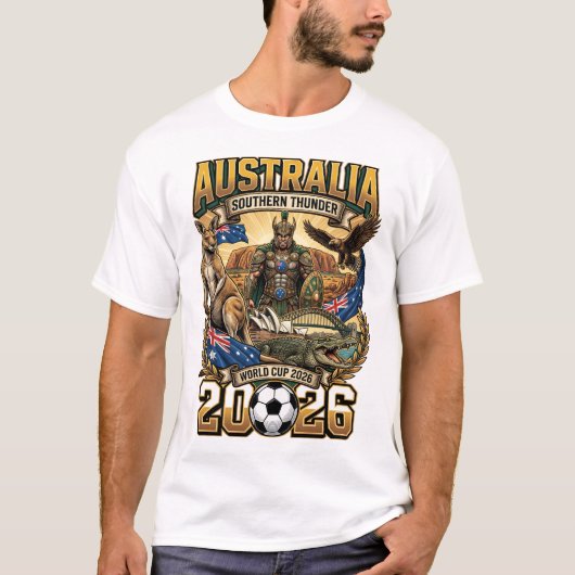 オーストラリア 2026 ファンTシャツ Tシャツ (正面)