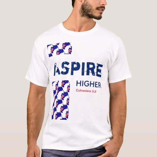 オーストラリア | ASPIRE HIGHER |クリスチャン聖なる書物、 経典 Tシャツ (正面)