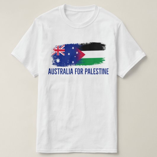 オーストラリア for パレスチナ 連帯政治的ステートメント tシャツ (デザイン正面)