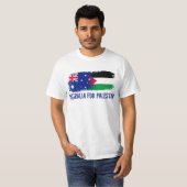 オーストラリア for パレスチナ 連帯政治的ステートメント tシャツ (正面フル)