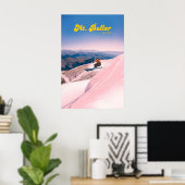 オーストラリア、Mt Bullerスキーリゾート旅行ポスター ポスター (ホームオフィス)