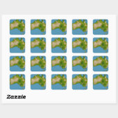 オーストラリア、NASAの宇宙衛星画像 スクエアシール (シート)