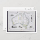 オーストラリア、Series of World Maps版b ポストカード (正面/裏面)