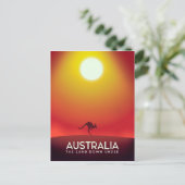 オーストラリア " The land down under" 旅行のプリント ポストカード (スタンド正面)