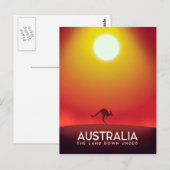 オーストラリア " The land down under" 旅行のプリント ポストカード (正面/裏面)