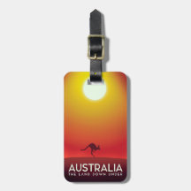 オーストラリア " The land down under" 旅行のプリント