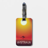 オーストラリア " The land down under" 旅行のプリント ラゲッジタグ (裏面縦)