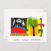 オーストラリア – ULURU – アウトバック – 砂漠 ポストカード (正面/裏面)