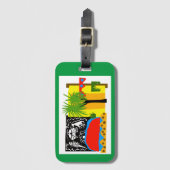 オーストラリア – ULURU – アウトバック – 砂漠 – 緑 ラゲッジタグ (正面縦)