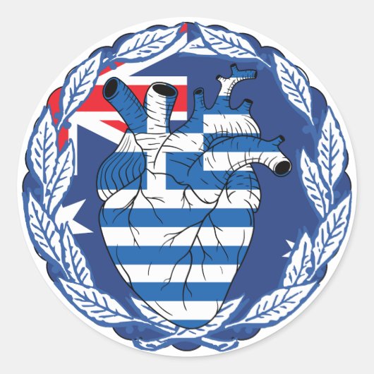 オーストラリアAustralian Greek独立ギリシャ語 ラウンドシール (正面)
