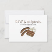 オーストラリアBBQクックアウトバーベキューステーキソーセージ 招待状 (裏面)