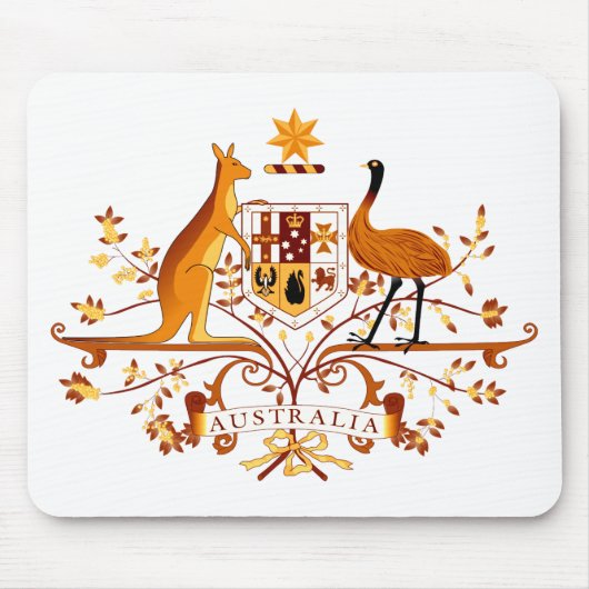 オーストラリアCOAブラウン マウスパッド (正面)