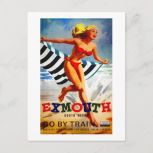 オーストラリアExmouth South Devon Vintageポスター ポストカード