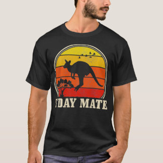 オーストラリアG'day Mateカンガルーヴィンテージサンセットオスター Tシャツ