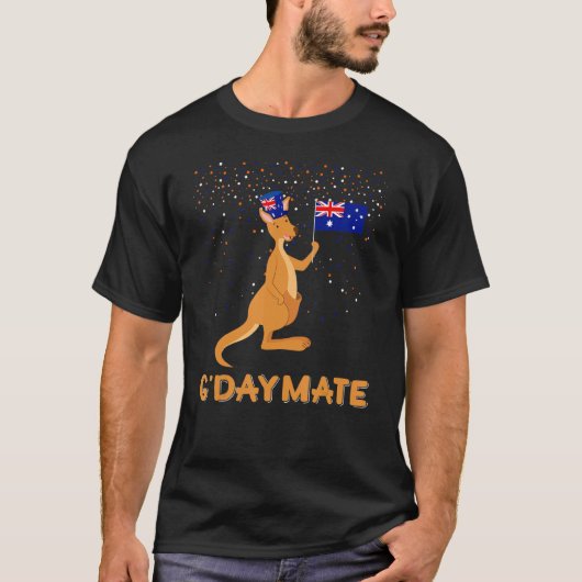オーストラリアG'day Mate KangarooオおもしろいーストラリアSym Tシャツ (正面)