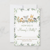 オーストラリアHow Big is Mommy's Belly Game Card 招待状 (正面)