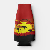 オーストラリアKangarooレッドブラックイエロースタブホルダー ボトルクーラー (正面)