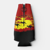 オーストラリアKangarooレッドブラックイエロースタブホルダー ボトルクーラー (裏面)