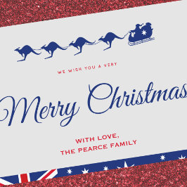 オーストラリアKangaroo Sleighへのクリスマスカード シーズンカード